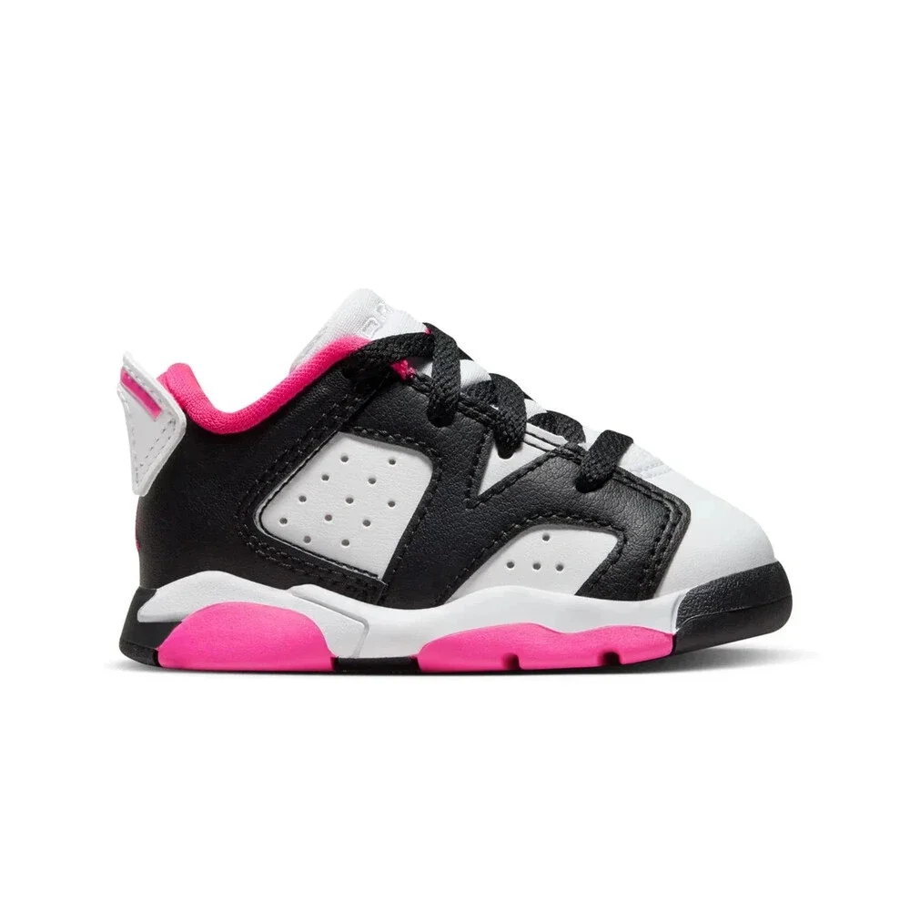 Air Jordan 6 Retro Low DV3529-061 Sneakers Toddler 8C White Black Shoes RHS9120